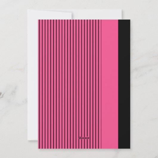 Niedlich rosa und schwarz Retro frohe Weihnachten (Rückseite)