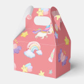 Niedlich rosa, unicorone Regenbogen Balloon Muster Geschenkschachtel (Rückseite)