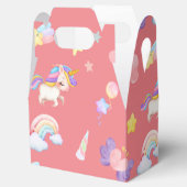 Niedlich rosa, unicorone Regenbogen Balloon Muster Geschenkschachtel (Geöffnet)