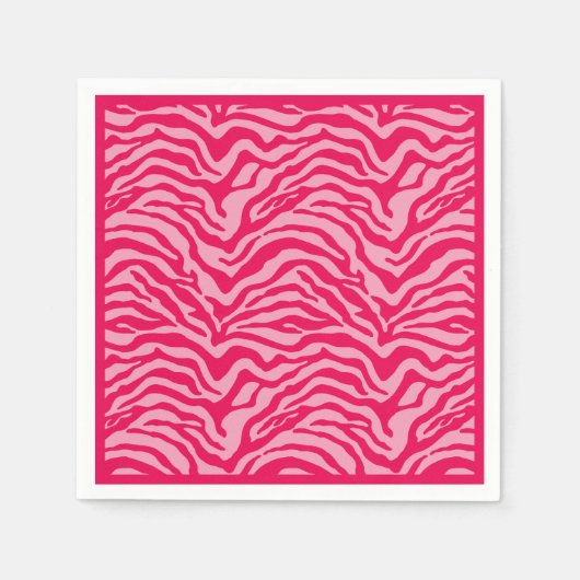 Niedlich-rosa-urbanes Zebramuster Serviette (Vorderseite)