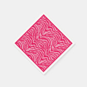 Niedlich-rosa-urbanes Zebramuster Serviette (Ecke)