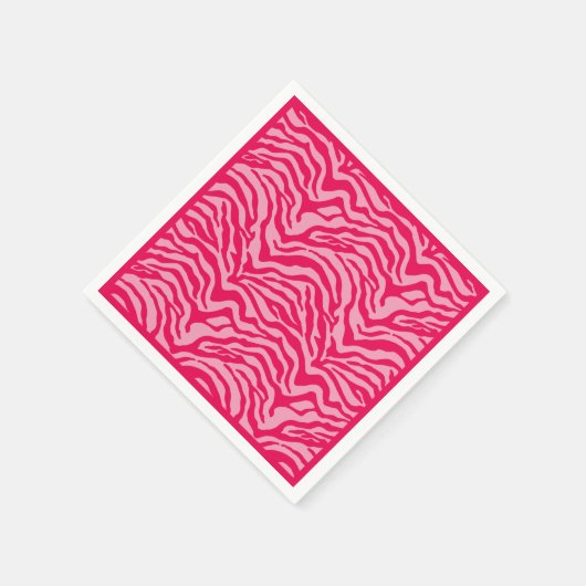 Niedlich-rosa-urbanes Zebramuster Serviette (Ecke)