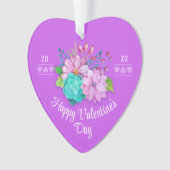 niedlich rosa Valentine Ornament (Vorderseite)