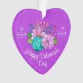 niedlich rosa Valentine Ornament (Vorderseite)