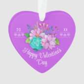 niedlich rosa Valentine Ornament (Rückseite)