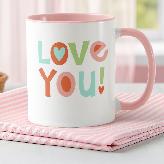 Niedlich-Rosa-Valentinstag-Liebe Tasse