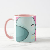 Niedlich rosa Valentinstag Love Birds Tasse (Links)