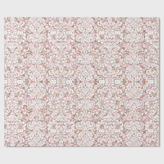 Niedlich rosa, Vintage Blumenmotive Geschenkpapier (Flach)