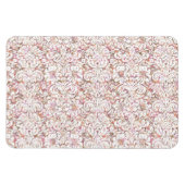 Niedlich rosa, Vintage Blumenmotive Magnet (Horizontal)