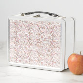 Niedlich rosa, Vintage Blumenmotive Metall Lunch Box (Beispiel)