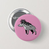 Niedlich-rosa-warmes PIG-gefährdetes Tier - Wartho Button (Vorne & Hinten)