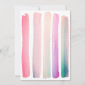 Niedlich rosa Wasserfarbe Schlaglicht Kindergeburt Einladung (Rückseite)