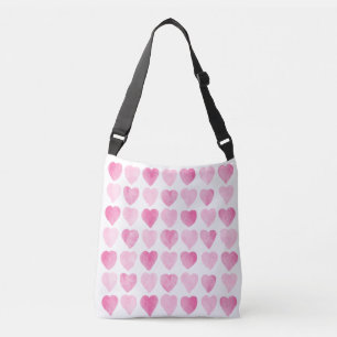 Niedlich rosa Wasserfarbenherde Crossbody Bag Tragetaschen Mit Langen Trägern