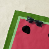 Niedlich rosa Wassermelone Seeds Custom Beach Hand Strandtuch (Beispiel)