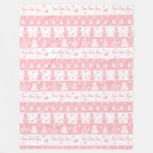 Niedlich rosa Weihnachten Fleecedecke (Vorderseite)