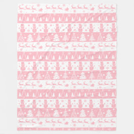 Niedlich rosa Weihnachten Fleecedecke