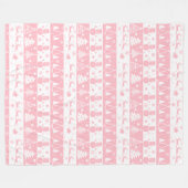 Niedlich rosa Weihnachten Fleecedecke (Vorderseite (Horizontal))