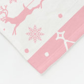 Niedlich rosa Weihnachten Fleecedecke (Ecke)