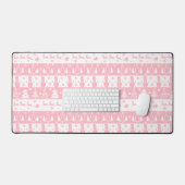 Niedlich rosa Weihnachten Schreibtischunterlage (Tastatur & Maus)