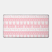 Niedlich rosa Weihnachten Schreibtischunterlage (Vorderseite)