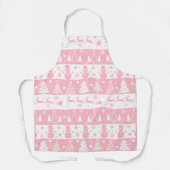 Niedlich rosa Weihnachten Schürze (Vorderseite)