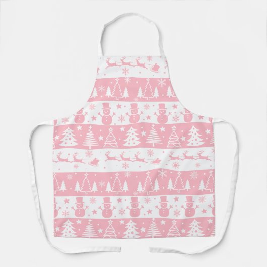 Niedlich rosa Weihnachten Schürze (Vorderseite)