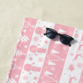 Niedlich rosa Weihnachten Strandtuch (Beispiel)