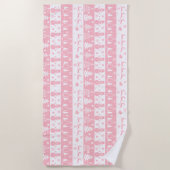 Niedlich rosa Weihnachten Strandtuch (Vorderseite)