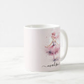 Niedlich rosa Weihnachtsballerinschrift Kaffeetasse (VorderseiteRechts)