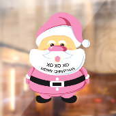 Niedlich rosa Weihnachtsfeiertag Fensteraufkleber (Blatt 2)