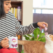 Niedlich rosa Weihnachtsfeiertag Kaffeetasse