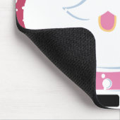 Niedlich rosa Weihnachtsfeiertag Mousepad (Ecke)