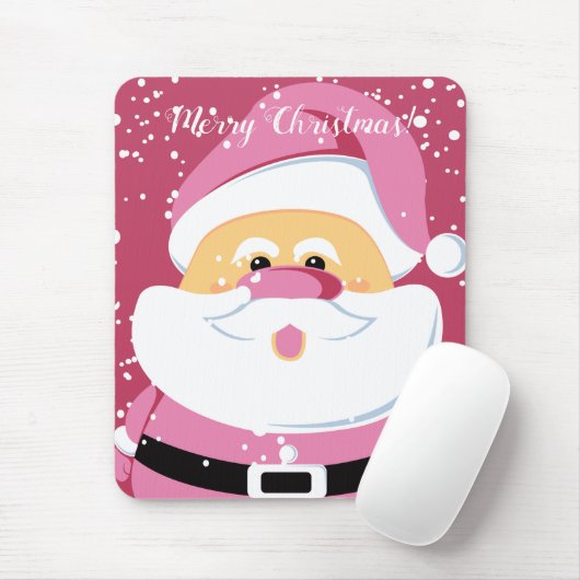 Niedlich rosa Weihnachtsfeiertag Mousepad (Mit Mouse)