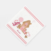 Niedlich rosa Weißbrot Süßwarenpapier Napkin Serviette (Ecke)