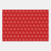 Niedlich rosa, weiße Herzmuster Geschenkpapier Set (Vorderseite 2)