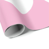 Niedlich rosa Weißes Herz Geburtstag Valentinstag Geschenkpapier (Rolleneckpunkt)