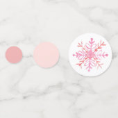 Niedlich rosa Winterschneeflocken Party Konfetti D (Vorderseiten)