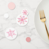 Niedlich rosa Winterschneeflocken Party Konfetti D (Gruppe)