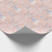 Niedlich rosa Winterwald Geschenkpapier (Ecke)