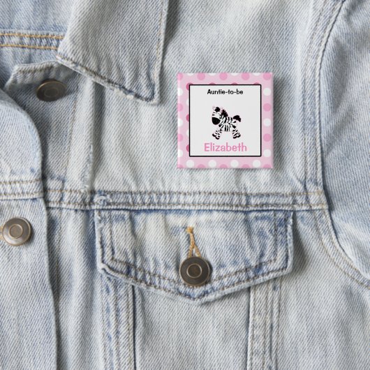 Niedlich-Rosa-Zebra-Schaltfläche Button (Beispiel)