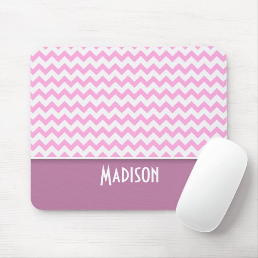 Niedlich rosa Zickzack Mousepad (Mit Mouse)