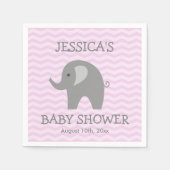 Niedlich rosa Zickzack Zoo-Duschkabine Serviette (Vorderseite)