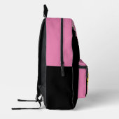 Niedlich rosafarbene Aquarellfarbe Rose Daisy Mono Bedruckter Rucksack (Links)
