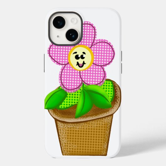Niedlich Rosy Posy Potted Blume Case-Mate iPhone C Hülle (Rückseite)