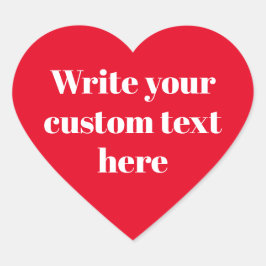 Niedlich-Rot-Schriftzeichen Herz-Aufkleber