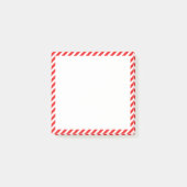 Niedlich rot und weiß gestreift post-it klebezettel (Vorderseite)