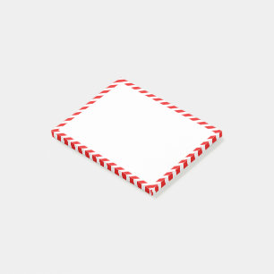 Niedlich rot und weiß gestreift post-it klebezettel