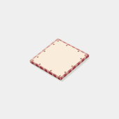 Niedlich Rot und Weiß Gingham Strawberry Themed Post-it Klebezettel (angewinkelt)