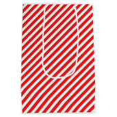 Niedlich Rot und Weiß wie Süßigkeiten Mittlere Geschenktüte (Rückseite)