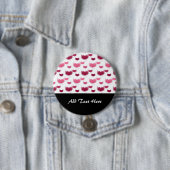 Niedlich Rote und rosa Herzen mit Flügeln Button (Beispiel)